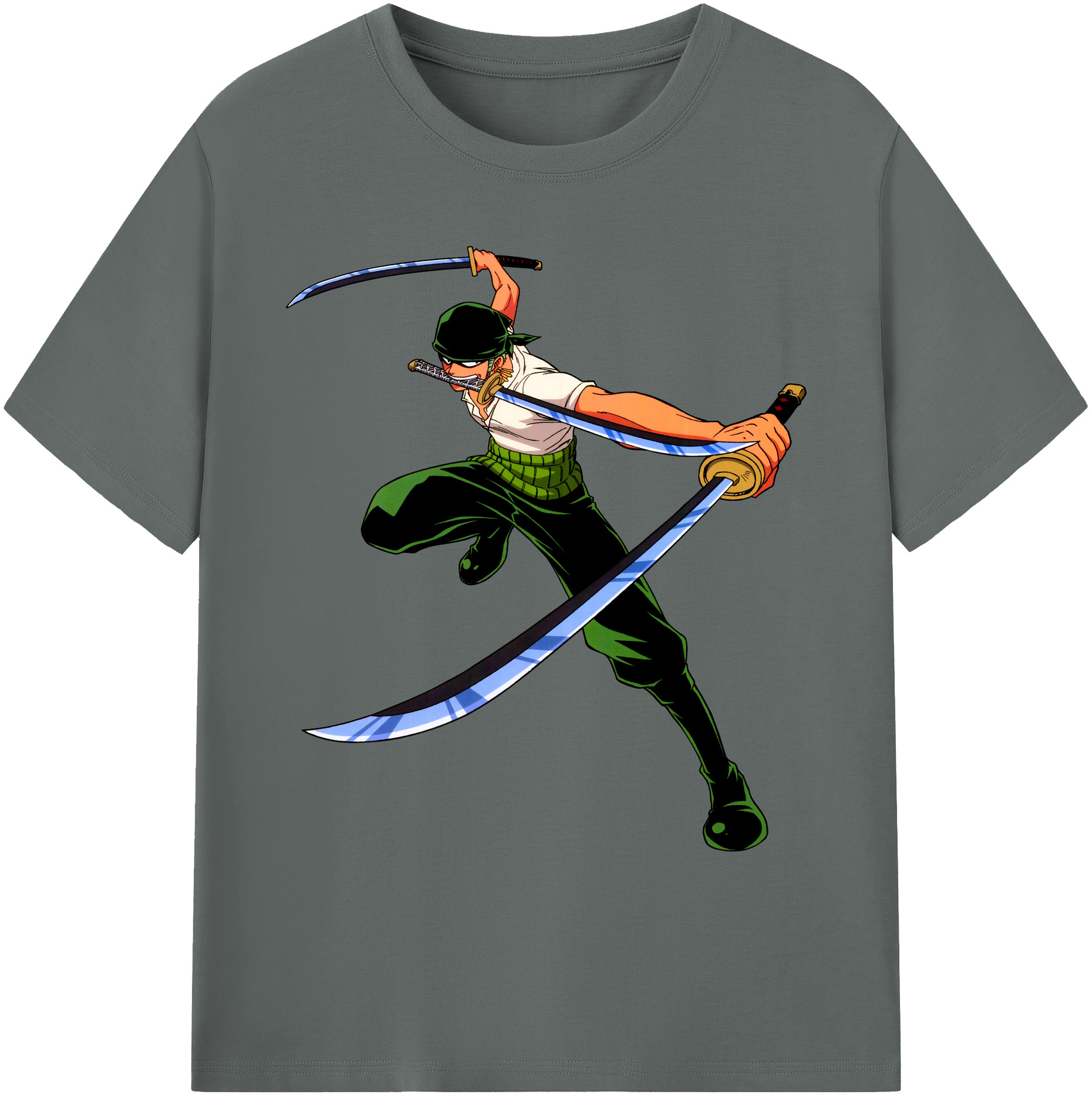 ワンピース ロロノア・ゾロ ONE PIECE Roronoa Zoro 綿100％ メンズ半袖Tシャツ｜肌触りやわらか＆通気性